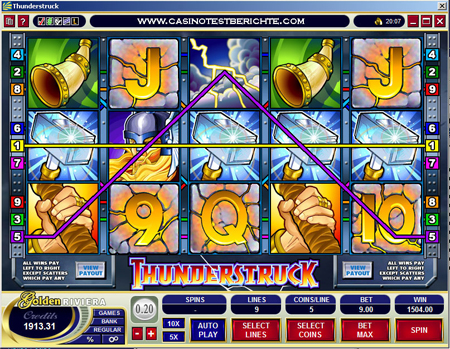 Microgaming Casino Slot - HULK - Thunderstruck - 15 Freispiele mit Respin Mglichkeit